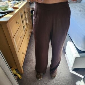 Brown Wide- Leg Pants